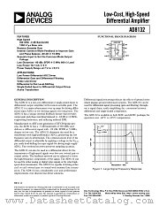 AD8132AR datasheet pdf Analog Devices