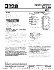 AD827SCHIPS datasheet pdf Analog Devices