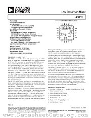 AD831AP datasheet pdf Analog Devices