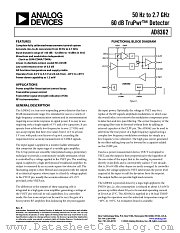 AD8362ARUZ1 datasheet pdf Analog Devices