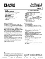 AD9281ARS datasheet pdf Analog Devices