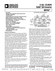 AD9762ARU datasheet pdf Analog Devices