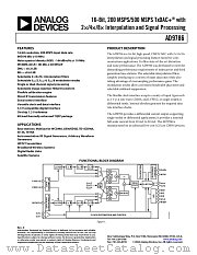 AD9786BSV datasheet pdf Analog Devices