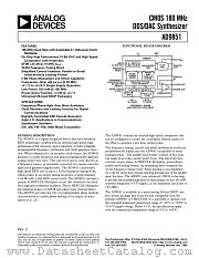 AD9851BRS datasheet pdf Analog Devices
