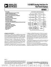 AD9883KST-110 datasheet pdf Analog Devices