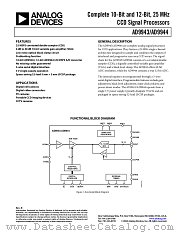 AD9943 datasheet pdf Analog Devices