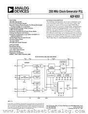 ADF4001BRU datasheet pdf Analog Devices