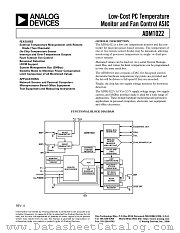ADM1022ARQ datasheet pdf Analog Devices