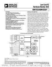 ADM1025ARQ datasheet pdf Analog Devices