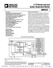 ADM1032AR datasheet pdf Analog Devices