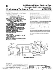 ADN2809XCP datasheet pdf Analog Devices