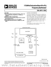 EVAL-ADF4113EB2 datasheet pdf Analog Devices