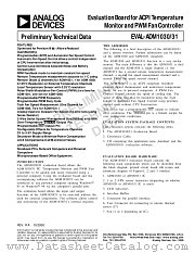 EVAL-ADM1031 datasheet pdf Analog Devices