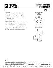 MAT01N datasheet pdf Analog Devices