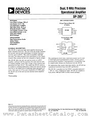 OP-285GP datasheet pdf Analog Devices