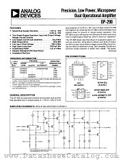 OP-290AZ datasheet pdf Analog Devices