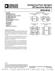 OP282GS datasheet pdf Analog Devices