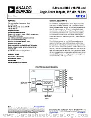 AD1934 datasheet pdf Analog Devices