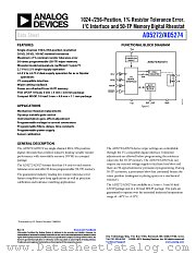 AD5272 datasheet pdf Analog Devices