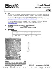 AD534S datasheet pdf Analog Devices