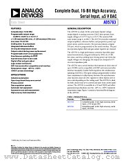 AD5763 datasheet pdf Analog Devices