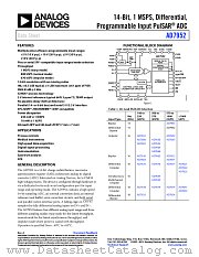 AD7952 datasheet pdf Analog Devices