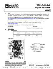 AD8041S datasheet pdf Analog Devices