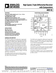 AD8145 datasheet pdf Analog Devices
