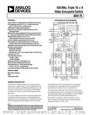 AD8176 datasheet pdf Analog Devices