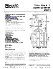 AD8177 datasheet pdf Analog Devices