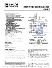 AD8191 datasheet pdf Analog Devices