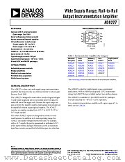 AD8227 datasheet pdf Analog Devices