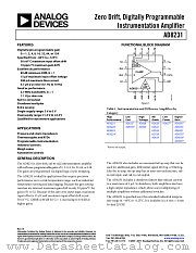 AD8231 datasheet pdf Analog Devices