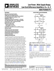AD8279 datasheet pdf Analog Devices