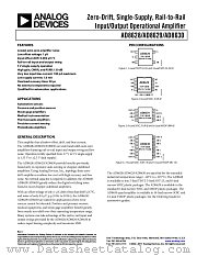 AD8630 datasheet pdf Analog Devices