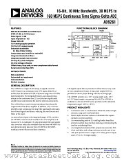 AD9261 datasheet pdf Analog Devices