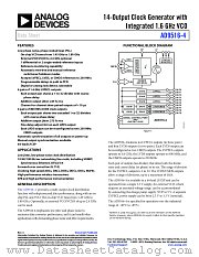 AD9516-4 datasheet pdf Analog Devices