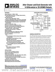 AD9523 datasheet pdf Analog Devices