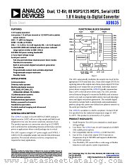 AD9635 datasheet pdf Analog Devices