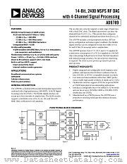 AD9789 datasheet pdf Analog Devices