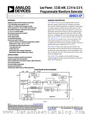 AD9833-EP datasheet pdf Analog Devices