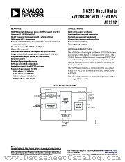 AD9912 datasheet pdf Analog Devices