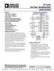 AD9963 datasheet pdf Analog Devices