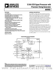 AD9992 datasheet pdf Analog Devices