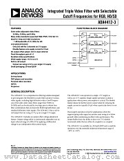 ADA4412-3 datasheet pdf Analog Devices