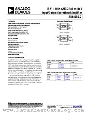 ADA4665-2 datasheet pdf Analog Devices