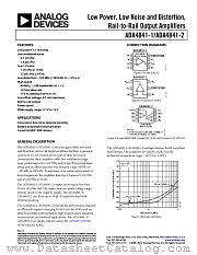 ADA4841-1 datasheet pdf Analog Devices