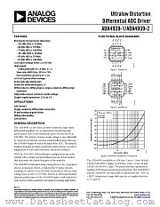 ADA4939-2 datasheet pdf Analog Devices