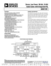 ADAU1361 datasheet pdf Analog Devices