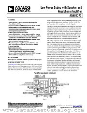 ADAU1373 datasheet pdf Analog Devices